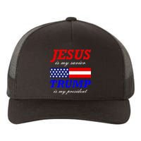 Jesus Savior Trump President Yupoong Adult 5-Panel Trucker Hat