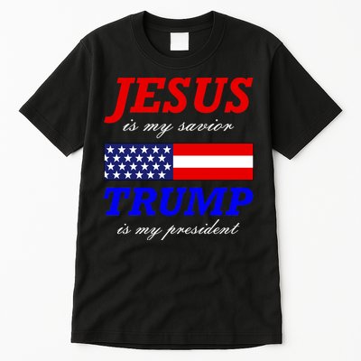 Jesus Savior Trump President Tall T-Shirt