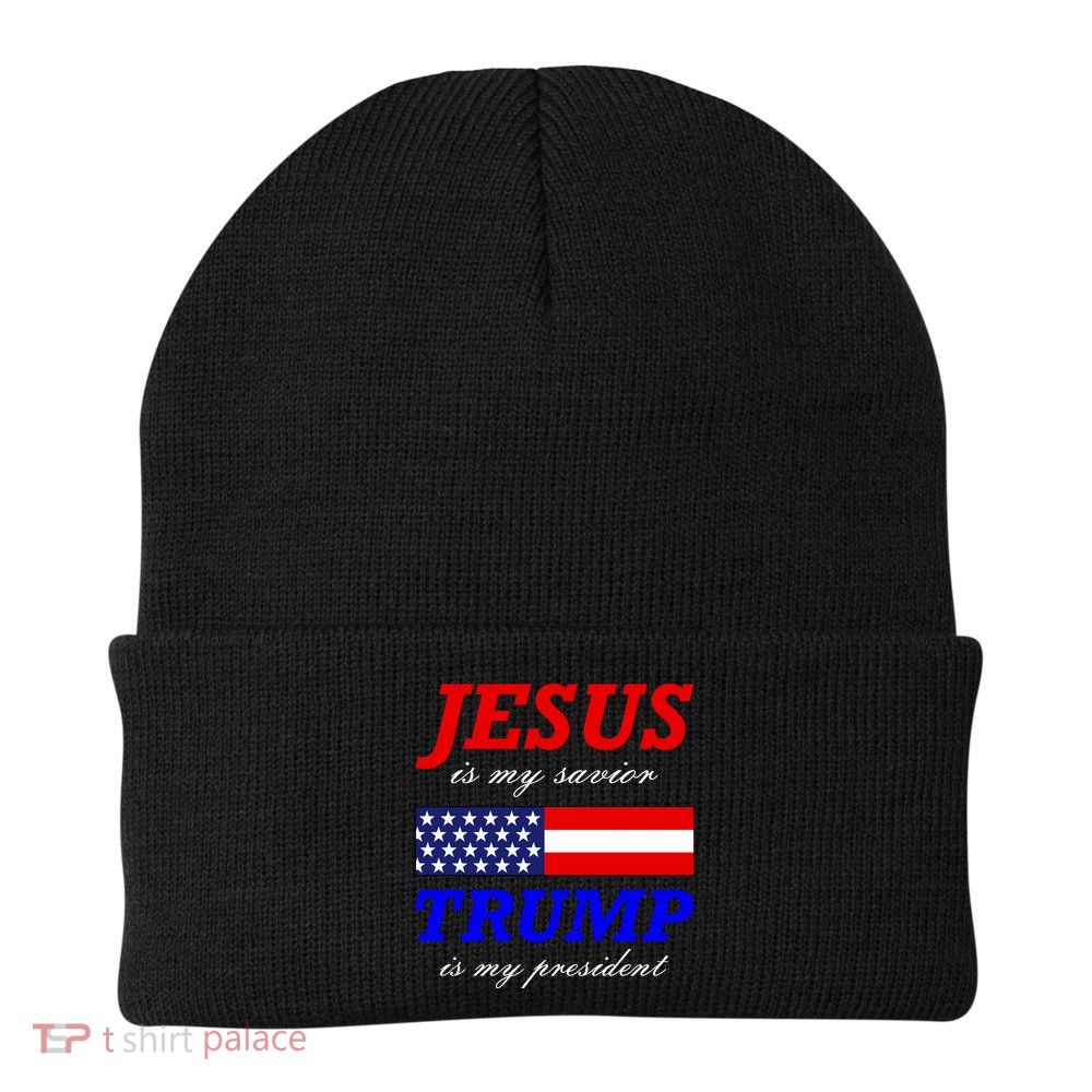 Jesus Savior Trump President Knit Cap Winter Beanie