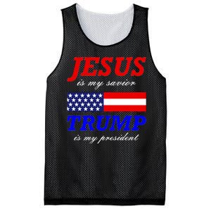 Jesus Savior Trump President Mesh Reversible Basketball Jersey Tank