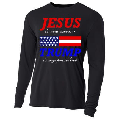 Jesus Savior Trump President Cooling Performance Long Sleeve Crew