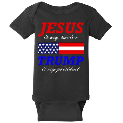 Jesus Savior Trump President Baby Bodysuit