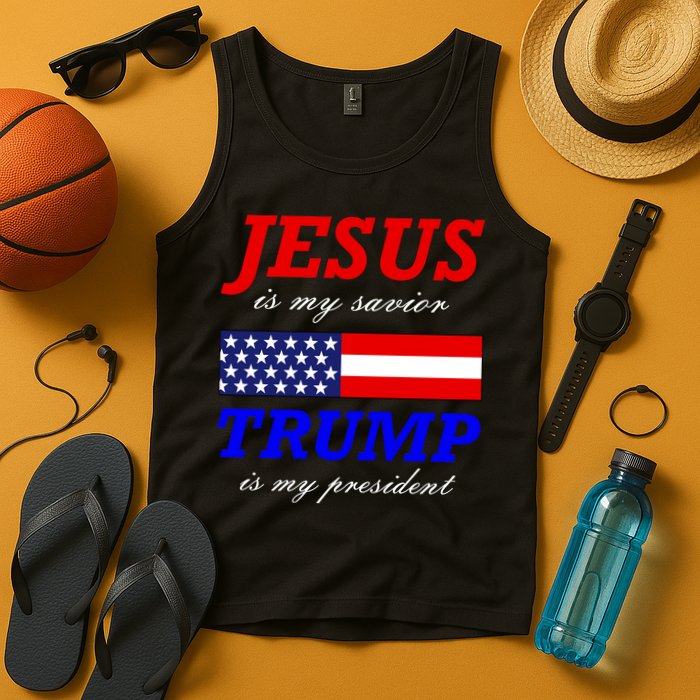 Jesus Savior Trump President Tank Top