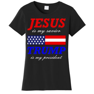 Jesus Savior Trump President Women's T-Shirt