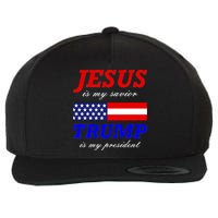 Jesus Savior Trump President Wool Snapback Cap