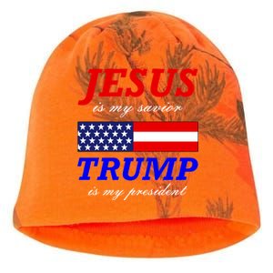 Jesus Savior Trump President Kati - Camo Knit Beanie