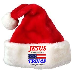 Jesus Savior Trump President Premium Christmas Santa Hat