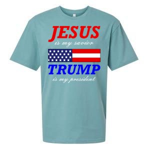 Jesus Savior Trump President Sueded Cloud Jersey T-Shirt