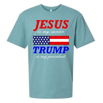 Jesus Savior Trump President Sueded Cloud Jersey T-Shirt