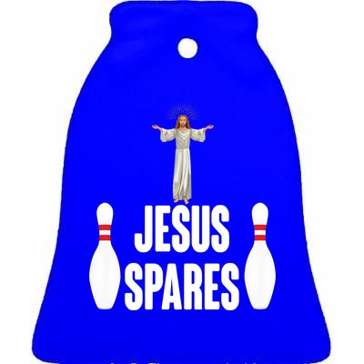 Jesus Spares Ceramic Bell Ornament