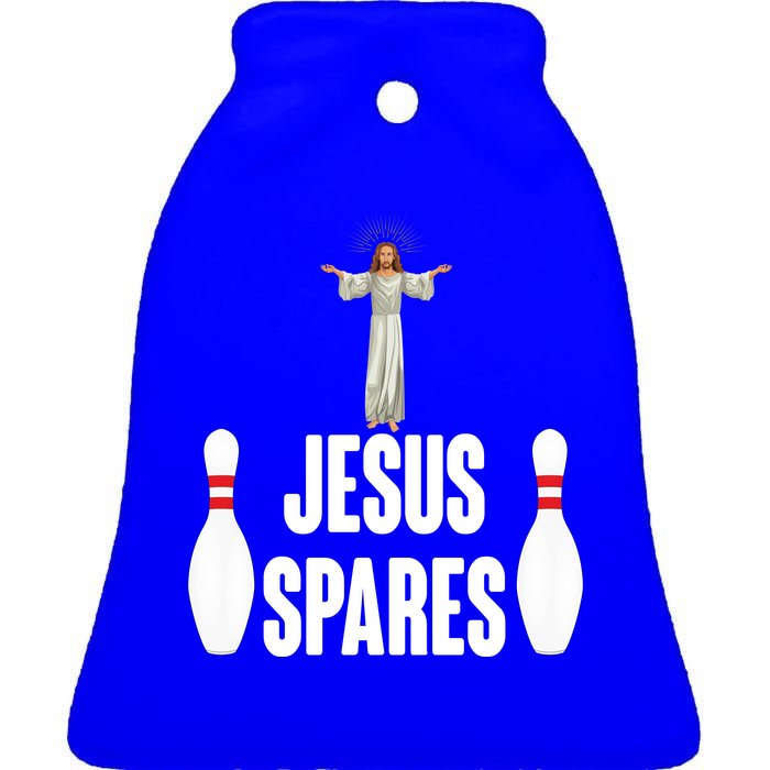 Jesus Spares Ceramic Bell Ornament