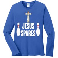 Jesus Spares Ladies Long Sleeve Shirt