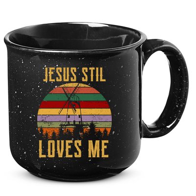 Jesus Still Loves Me Vintage Windmill 15oz Campfire Ceramic Mug