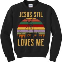 Jesus Still Loves Me Vintage Windmill Kids Sweatshirt