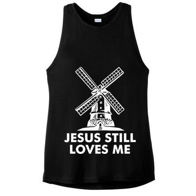 Jesus Still Loves Me Windmill Ladies PosiCharge Tri-Blend Wicking Tank