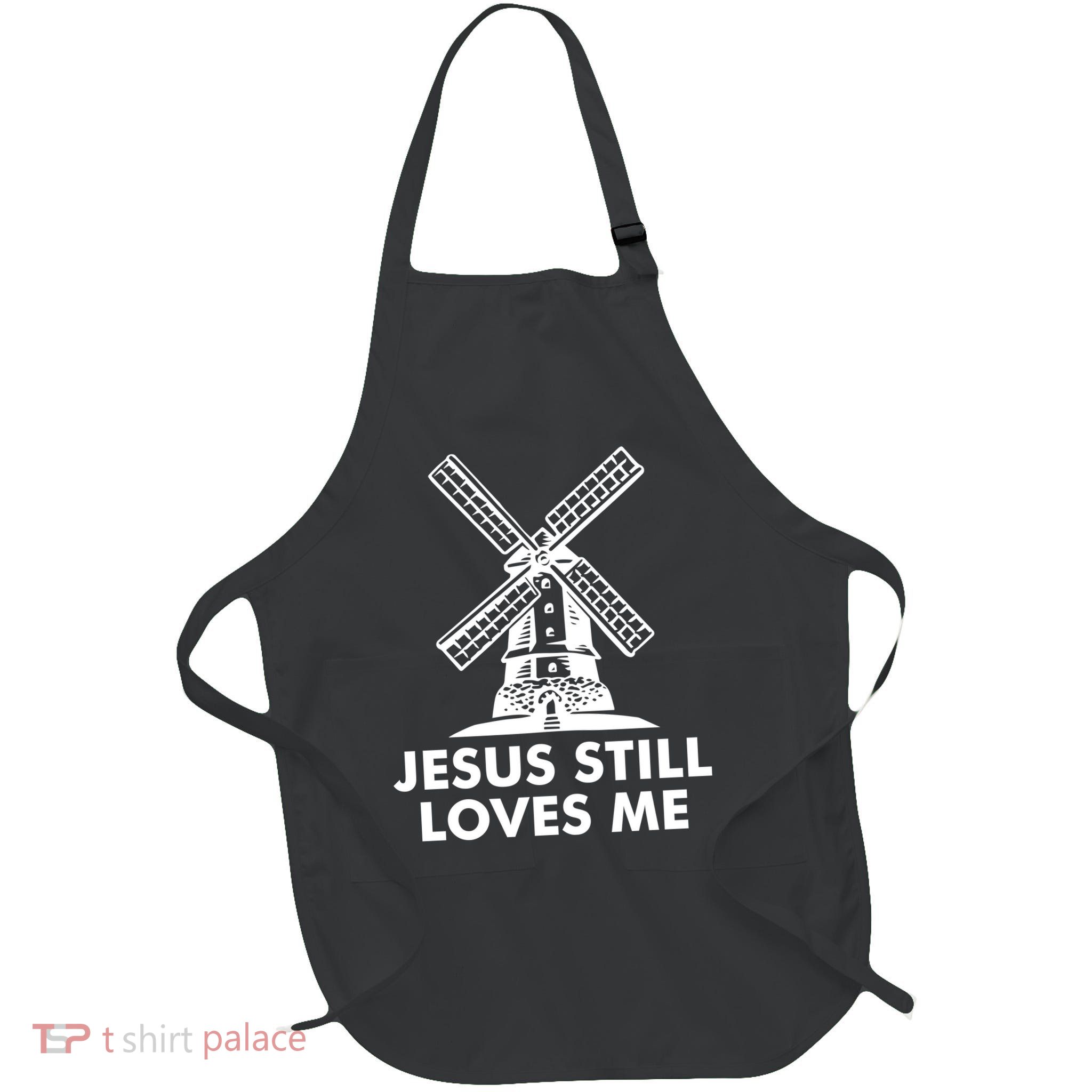Jesus Still Loves Me Windmill Full-Length Apron With Pockets