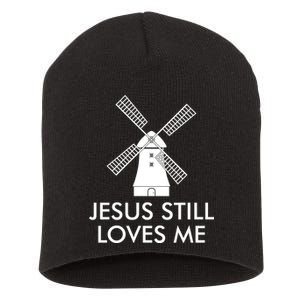 Jesus Still Loves Me Windmill Christian Short Acrylic Beanie