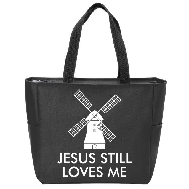 Jesus Still Loves Me Windmill Christian Zip Tote Bag