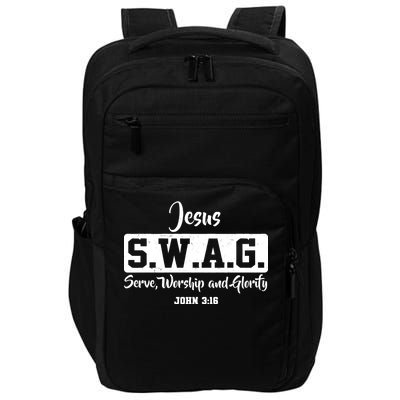 Jesus SWAG Serve Worship And Glorify John 3:16 Impact Tech Backpack