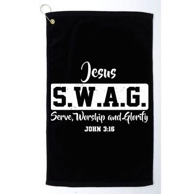 Jesus SWAG Serve Worship And Glorify John 3:16 Golf Towel