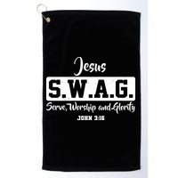 Jesus SWAG Serve Worship And Glorify John 3:16 Golf Towel