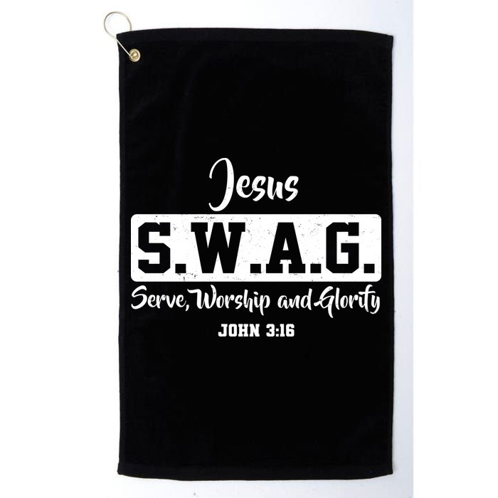 Jesus SWAG Serve Worship And Glorify John 3:16 Golf Towel