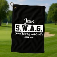 Jesus SWAG Serve Worship And Glorify John 3:16 Golf Towel