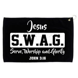 Jesus SWAG Serve Worship And Glorify John 3:16 Grommeted Golf Towel