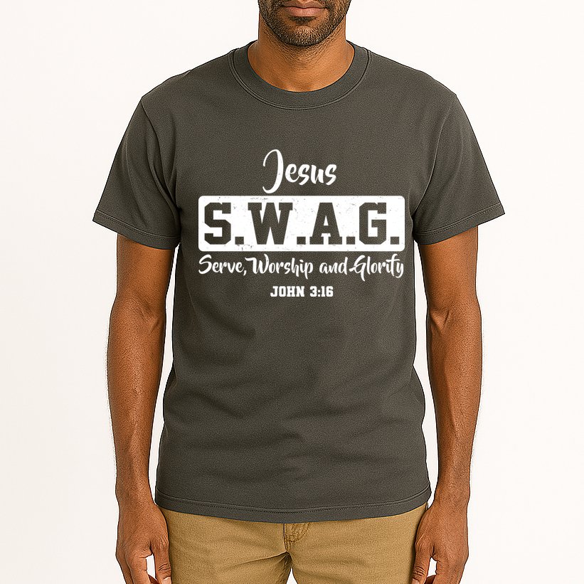 Jesus SWAG Serve Worship And Glorify John 3:16 Tall T-Shirt