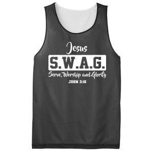 Jesus SWAG Serve Worship And Glorify John 3:16 Mesh Reversible Basketball Jersey Tank