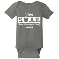 Jesus SWAG Serve Worship And Glorify John 3:16 Baby Bodysuit