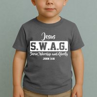 Jesus SWAG Serve Worship And Glorify John 3:16 Toddler T-Shirt
