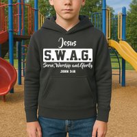 Jesus SWAG Serve Worship And Glorify John 3:16 Kids Hoodie