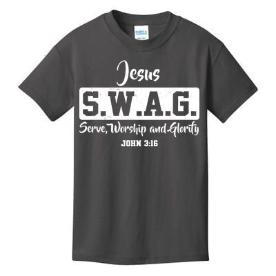 Jesus SWAG Serve Worship And Glorify John 3:16 Kids T-Shirt