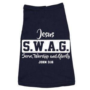 Jesus SWAG Serve Worship And Glorify John 3:16 Doggie Tank