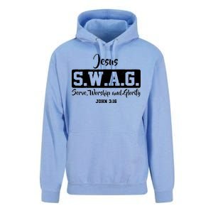 Jesus SWAG Serve Worship And Glorify John 3:16 Unisex Surf Hoodie