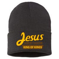 Jesus Sweet Savior King of Kings Sustainable Knit Beanie