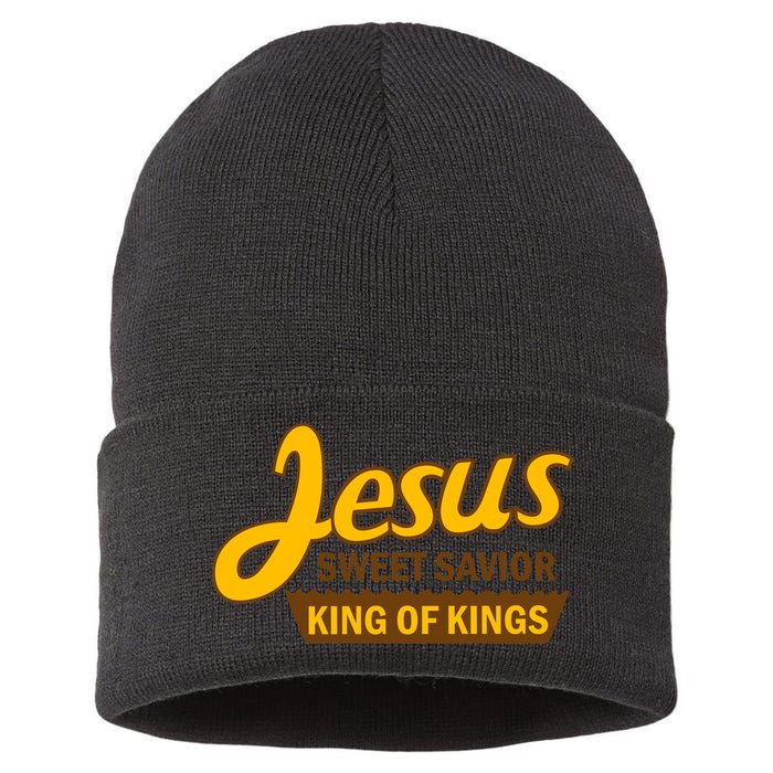 Jesus Sweet Savior King of Kings Sustainable Knit Beanie
