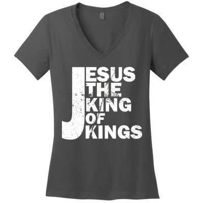 Jesus The Kings of Kings Women's V-Neck T-Shirt