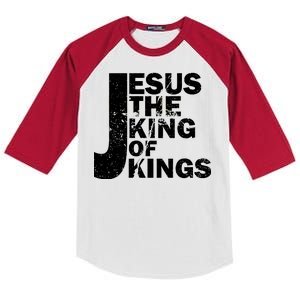 Jesus The Kings of Kings Kids Colorblock Raglan Jersey