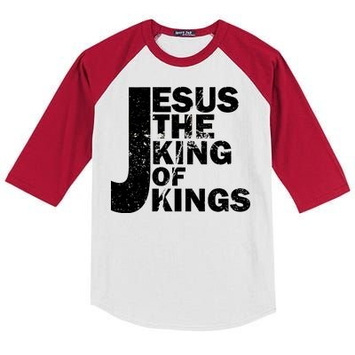 Jesus The Kings of Kings Kids Colorblock Raglan Jersey