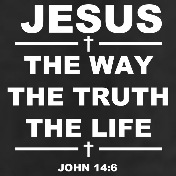 Jesus the way the truth the life 7 Panel Mesh Trucker Snapback Hat