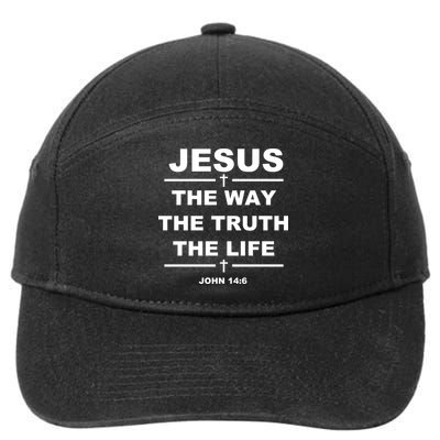 Jesus the way the truth the life 7-Panel Snapback Hat