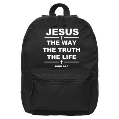 Jesus the way the truth the life 16 in Basic Backpack