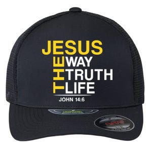 Jesus The Way Truth Life John 14:6 Flexfit Unipanel Trucker Cap