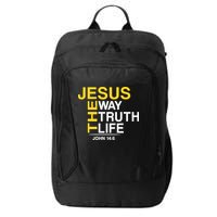 Jesus The Way Truth Life John 14:6 City Backpack