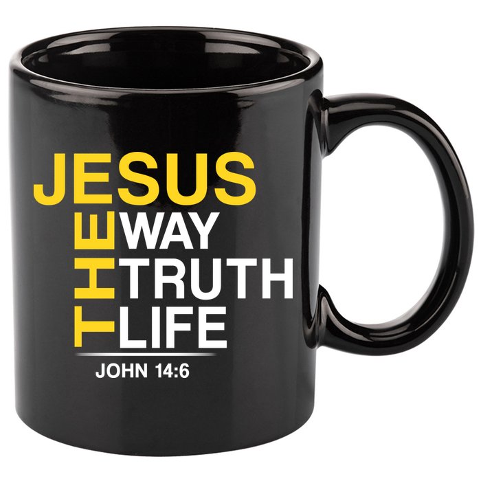 Jesus The Way Truth Life John 14:6 11oz C Handle Ceramic Mug