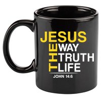 Jesus The Way Truth Life John 14:6 11oz C Handle Ceramic Mug