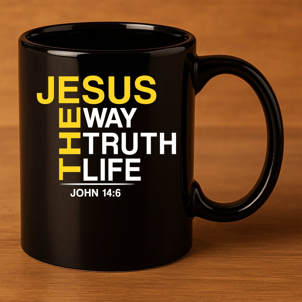 Jesus The Way Truth Life John 14:6 11oz C Handle Ceramic Mug