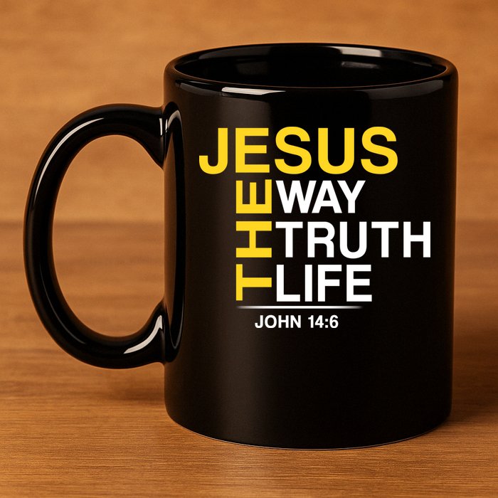 Jesus The Way Truth Life John 14:6 11oz C Handle Ceramic Mug